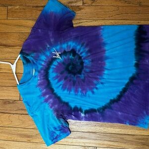 HUF Blue and Purple Tie-Dye Short Sleeve Tee